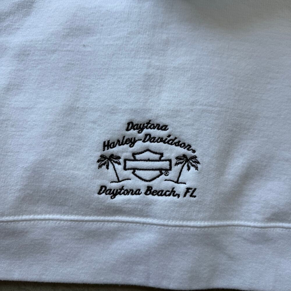 Vintage Y2K Harley Davidson Embroidered Biker Full Zip Hoodie Size Women’s XL - Picture 7 of 10